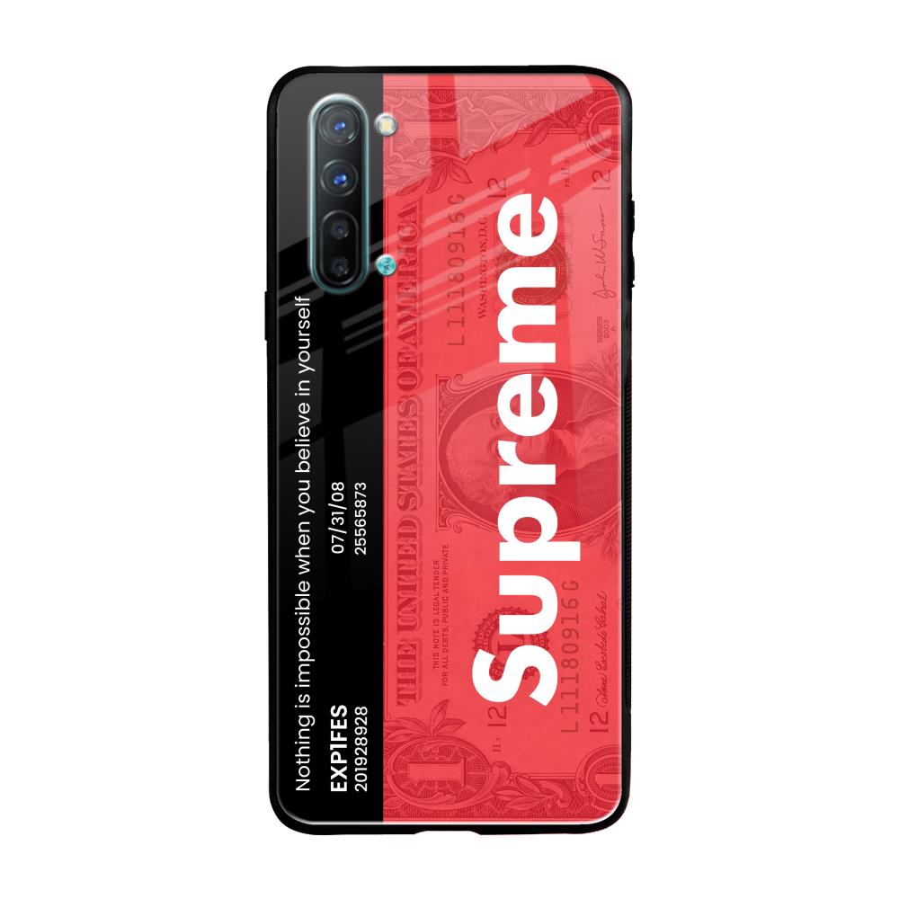 Supreme Ticket Oppo Reno 3 Glass Back Cover Online