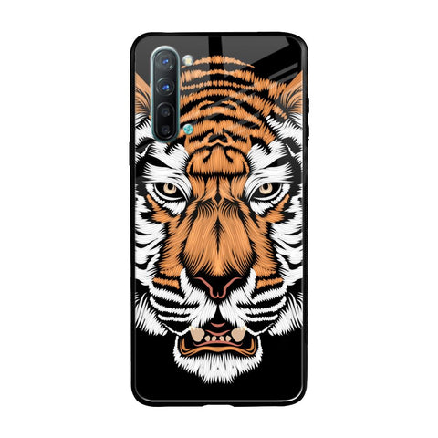 Angry Tiger Oppo Reno 3 Glass Back Cover Online