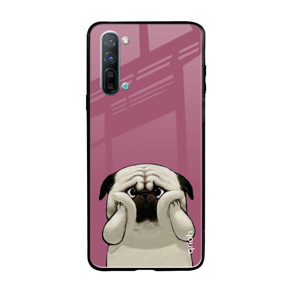 Funny Pug Face Oppo Reno 3 Glass Back Cover Online