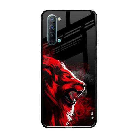 Red Angry Lion Oppo Reno 3 Glass Back Cover Online