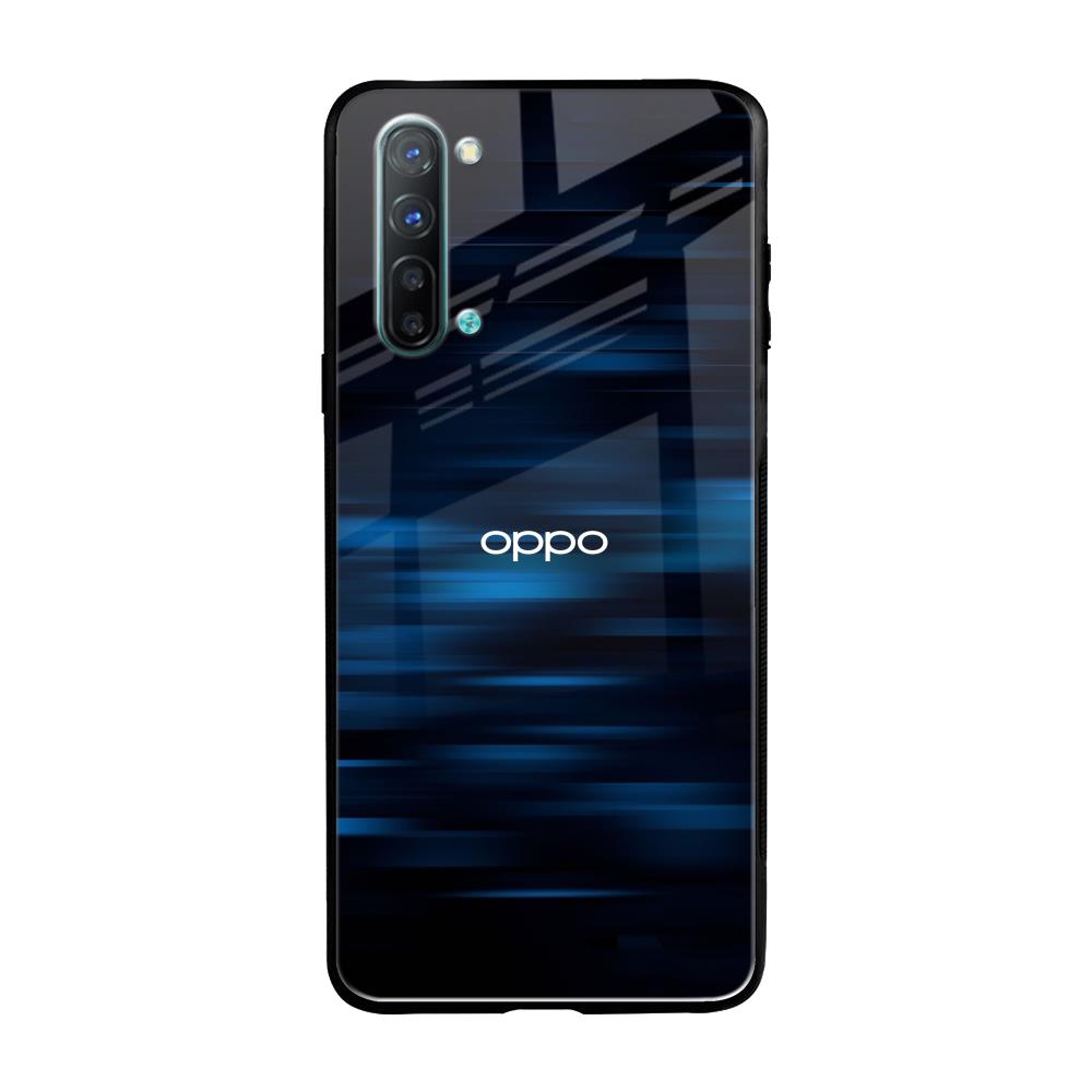 Blue Rough Abstract Oppo Reno 3 Glass Back Cover Online