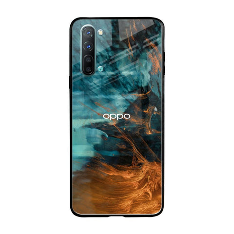 Golden Splash Oppo Reno 3 Glass Back Cover Online