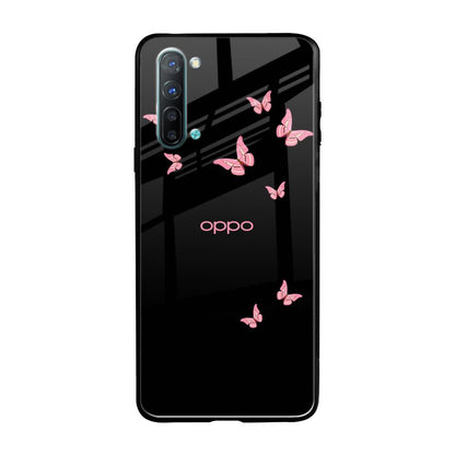 Fly Butterfly Oppo Reno 3 Glass Back Cover Online