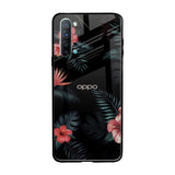Tropical Art Flower Oppo Reno 3 Glass Back Cover Online