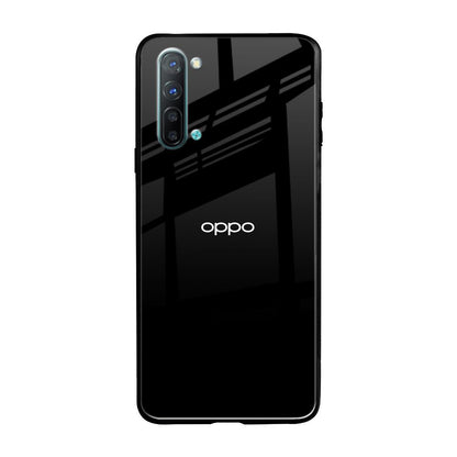 Jet Black Oppo Reno 3 Glass Back Cover Online