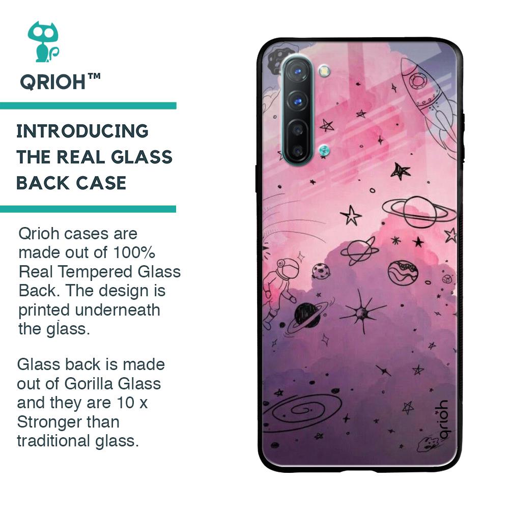 Space Doodles Glass Case for Oppo Reno 3