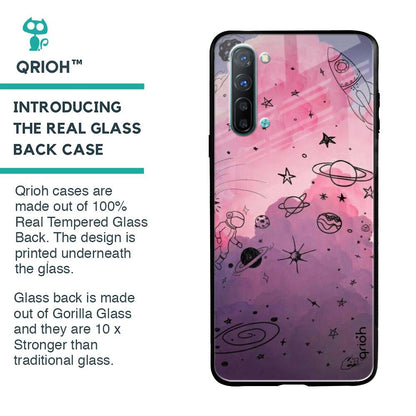 Space Doodles Glass Case for Oppo Reno 3