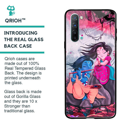 Radha Krishna Art Glass Case for Oppo Reno 3