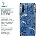 Blue Cheetah Glass Case for Oppo Reno 3