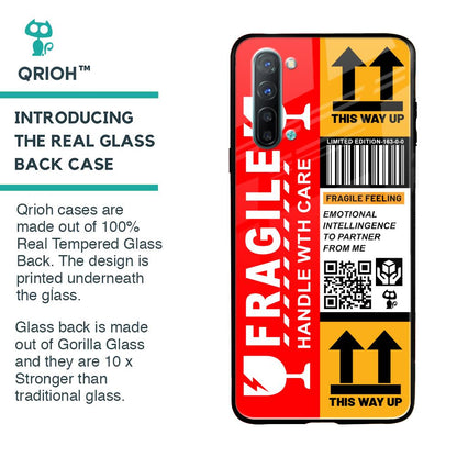 Handle With Care Glass Case for Oppo Reno 3