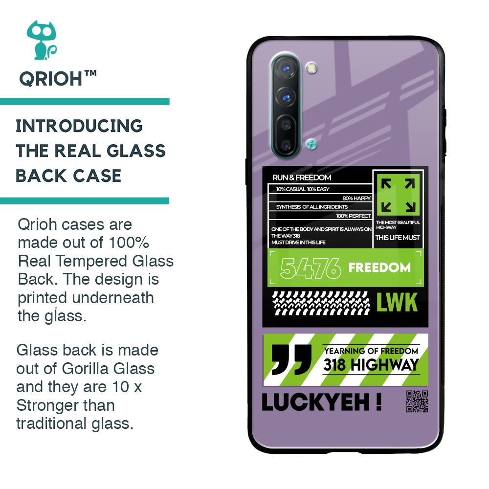 Run & Freedom Glass Case for Oppo Reno 3