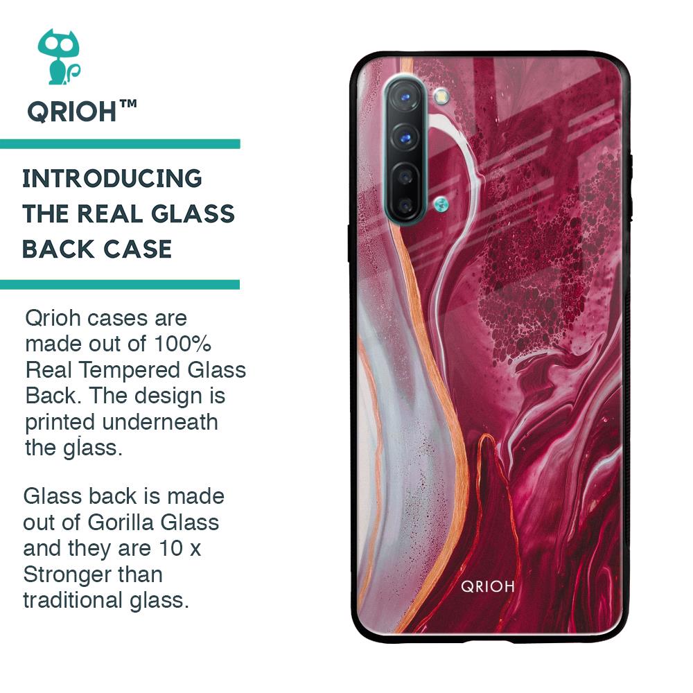 Crimson Ruby Glass Case for Oppo Reno 3