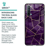 Geometric Purple Glass Case For Oppo Reno 3