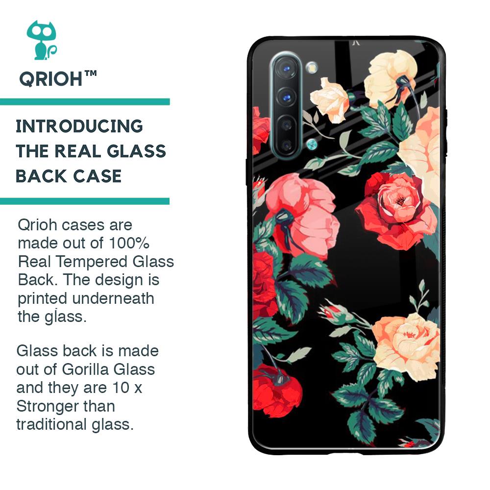 Floral Bunch Glass Case For Oppo Reno 3