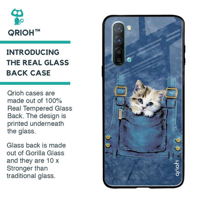 Kitty In Pocket Glass Case For Oppo Reno 3