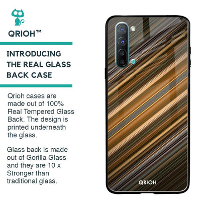 Diagonal Slash Pattern Glass Case for Oppo Reno 3