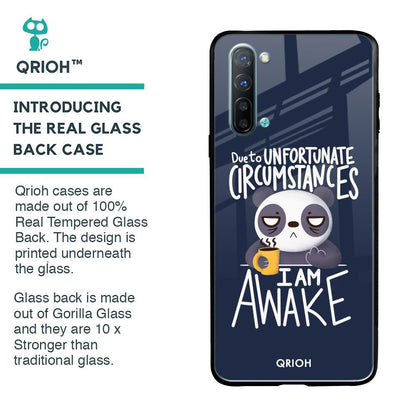Struggling Panda Glass Case for Oppo Reno 3