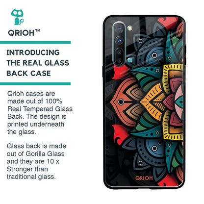 Retro Gorgeous Flower Glass Case for Oppo Reno 3