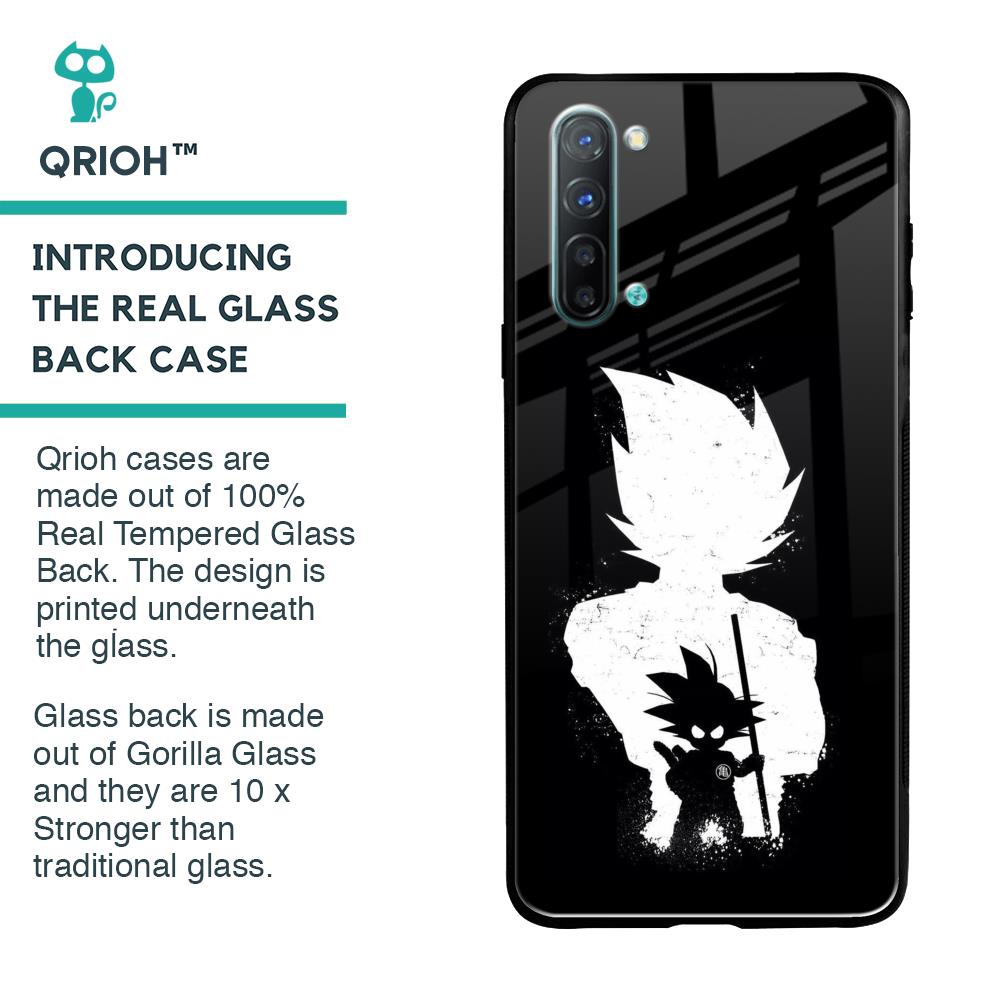Monochrome Goku Glass Case for Oppo Reno 3