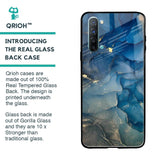 Blue Cool Marble Glass Case for Oppo Reno 3