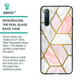 Geometrical Marble Glass Case for Oppo Reno 3