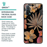 Lines Pattern Flowers Glass Case for Oppo Reno 3