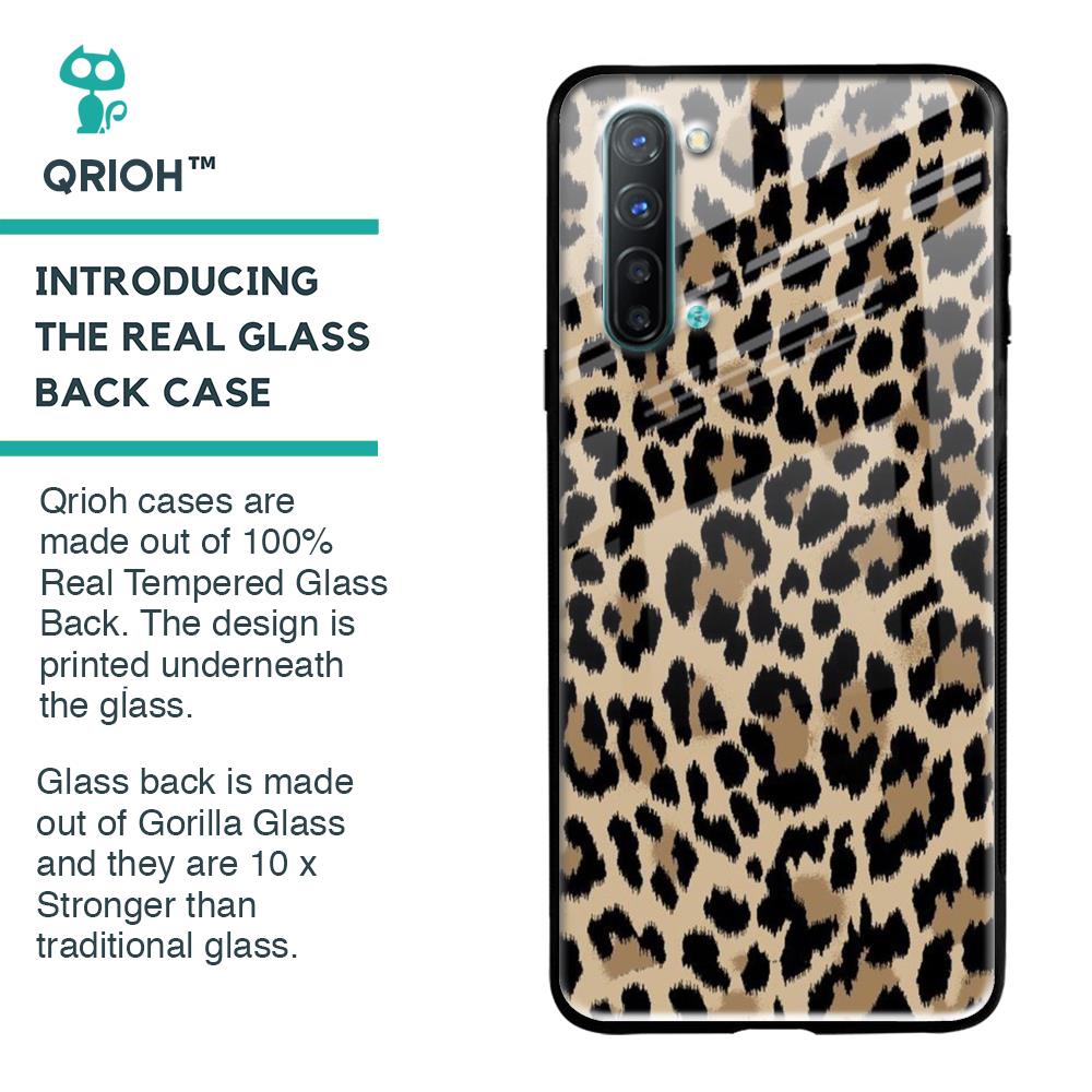 Leopard Seamless Glass Case For Oppo Reno 3