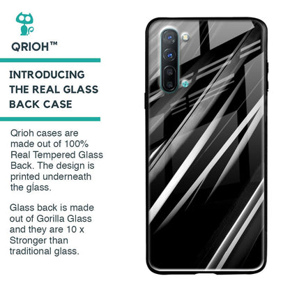 Black & Grey Gradient Glass Case For Oppo Reno 3