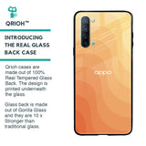 Orange Curve Pattern Glass Case for Oppo Reno 3