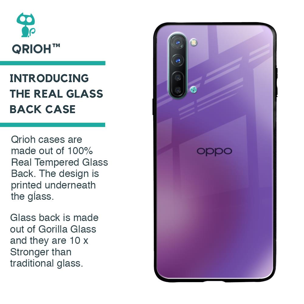 Ultraviolet Gradient Glass Case for Oppo Reno 3