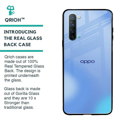 Vibrant Blue Texture Glass Case for Oppo Reno 3