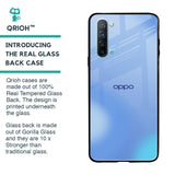 Vibrant Blue Texture Glass Case for Oppo Reno 3