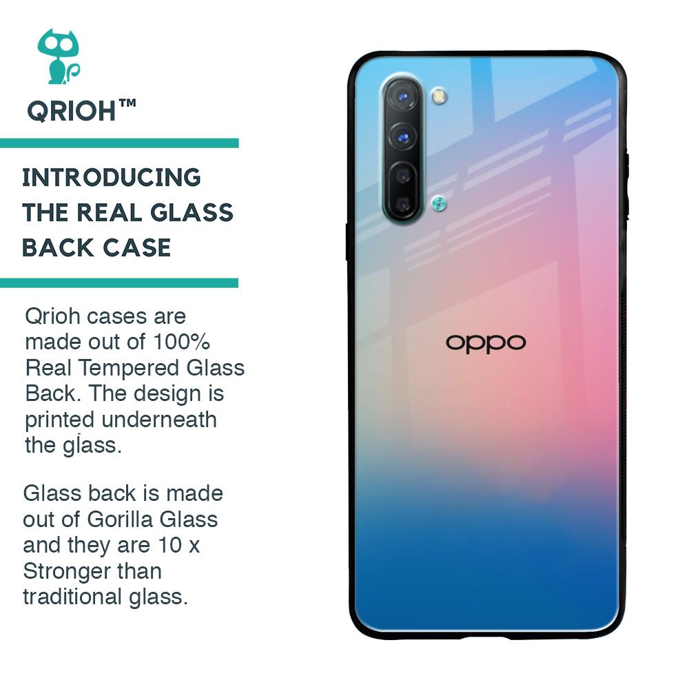 Blue & Pink Ombre Glass case for Oppo Reno 3