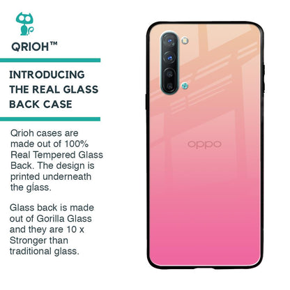 Pastel Pink Gradient Glass Case For Oppo Reno 3
