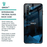 Polygonal Blue Box Glass Case For Oppo Reno 3