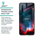 Brush Art Glass Case For Oppo Reno 3