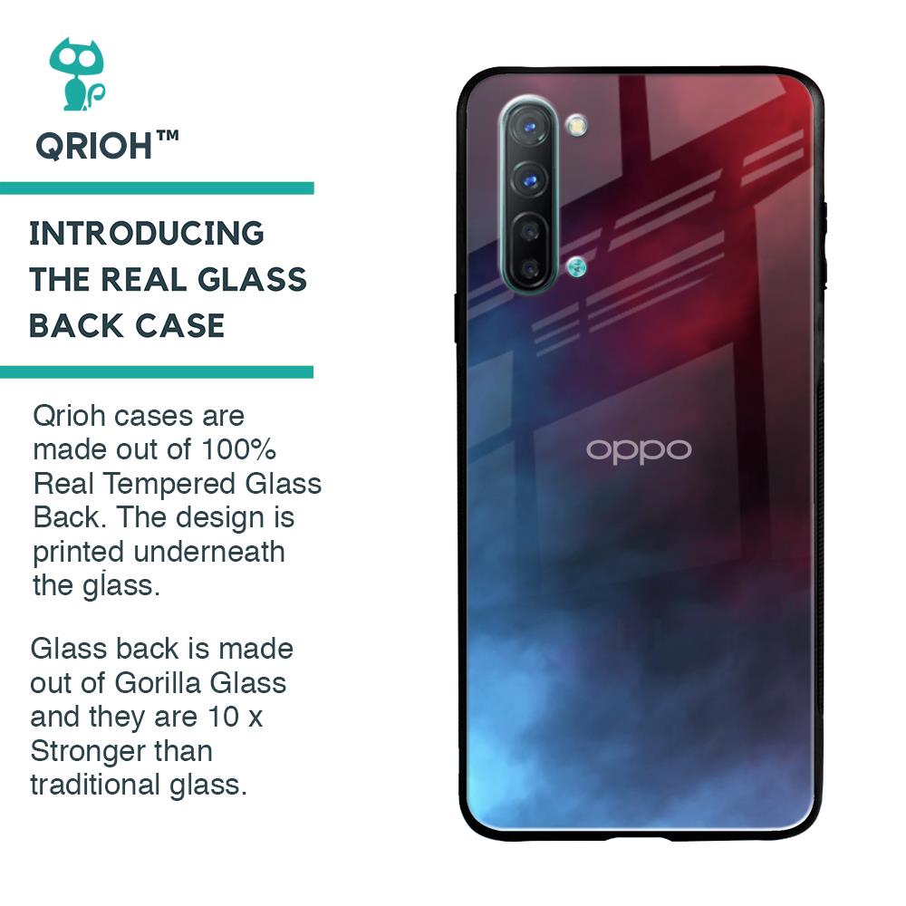Smokey Watercolor Glass Case for Oppo Reno 3