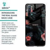 Tropical Art Flower Glass Case for Oppo Reno 3