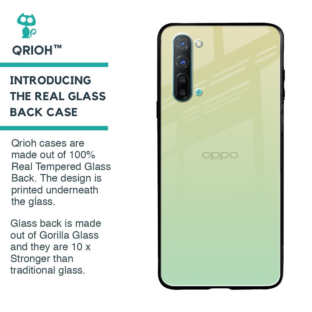 Mint Green Gradient Glass Case for Oppo Reno 3