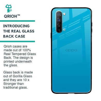 Blue Aqua Glass Case for Oppo Reno 3