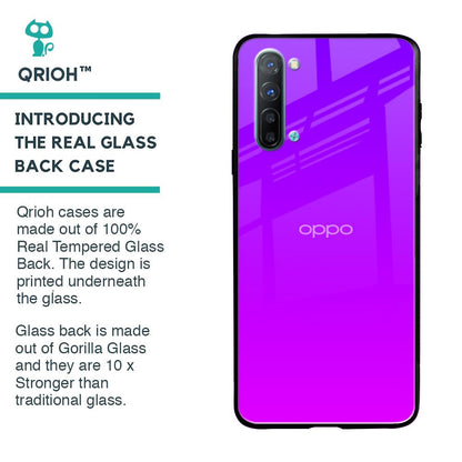 Purple Pink Glass Case for Oppo Reno 3