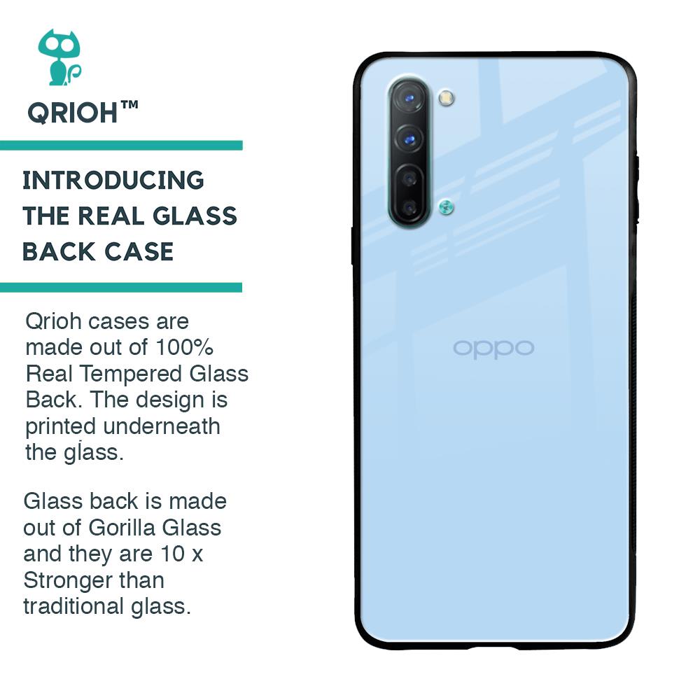 Pastel Sky Blue Glass Case for Oppo Reno 3