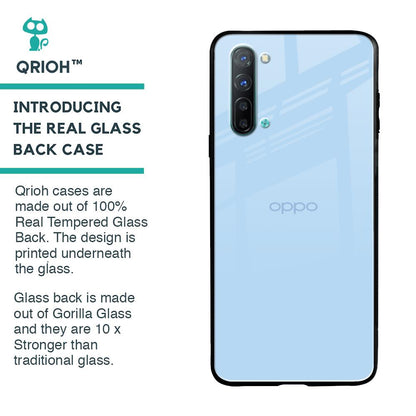 Pastel Sky Blue Glass Case for Oppo Reno 3