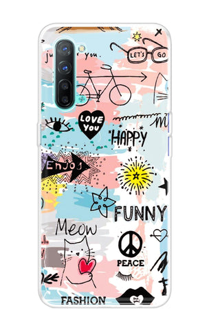 Happy Doodle Oppo Reno 3 Back Cover