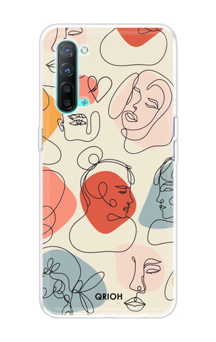 Abstract Faces Oppo Reno 3 Back Cover