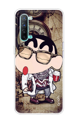 Nerdy Shinchan Oppo Reno 3 Back Cover