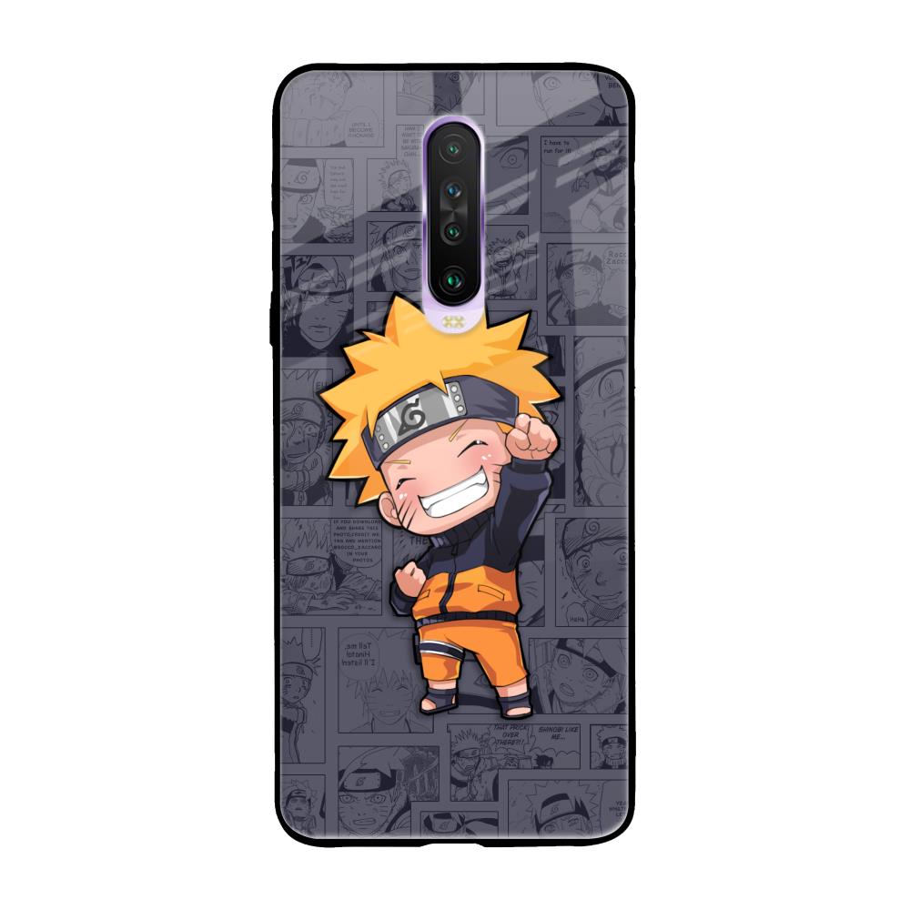 Orange Chubby Poco X2 Glass Back Cover Online