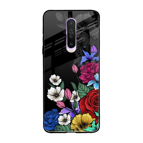 Rose Flower Bunch Art Poco X2 Glass Back Cover Online