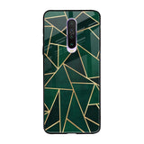 Abstract Green Poco X2 Glass Back Cover Online