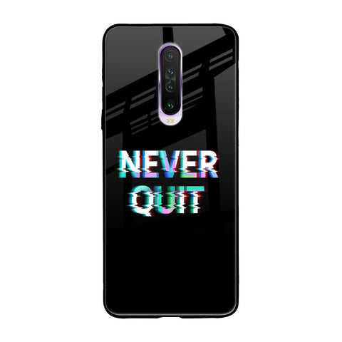 Never Quit Poco X2 Glass Back Cover Online